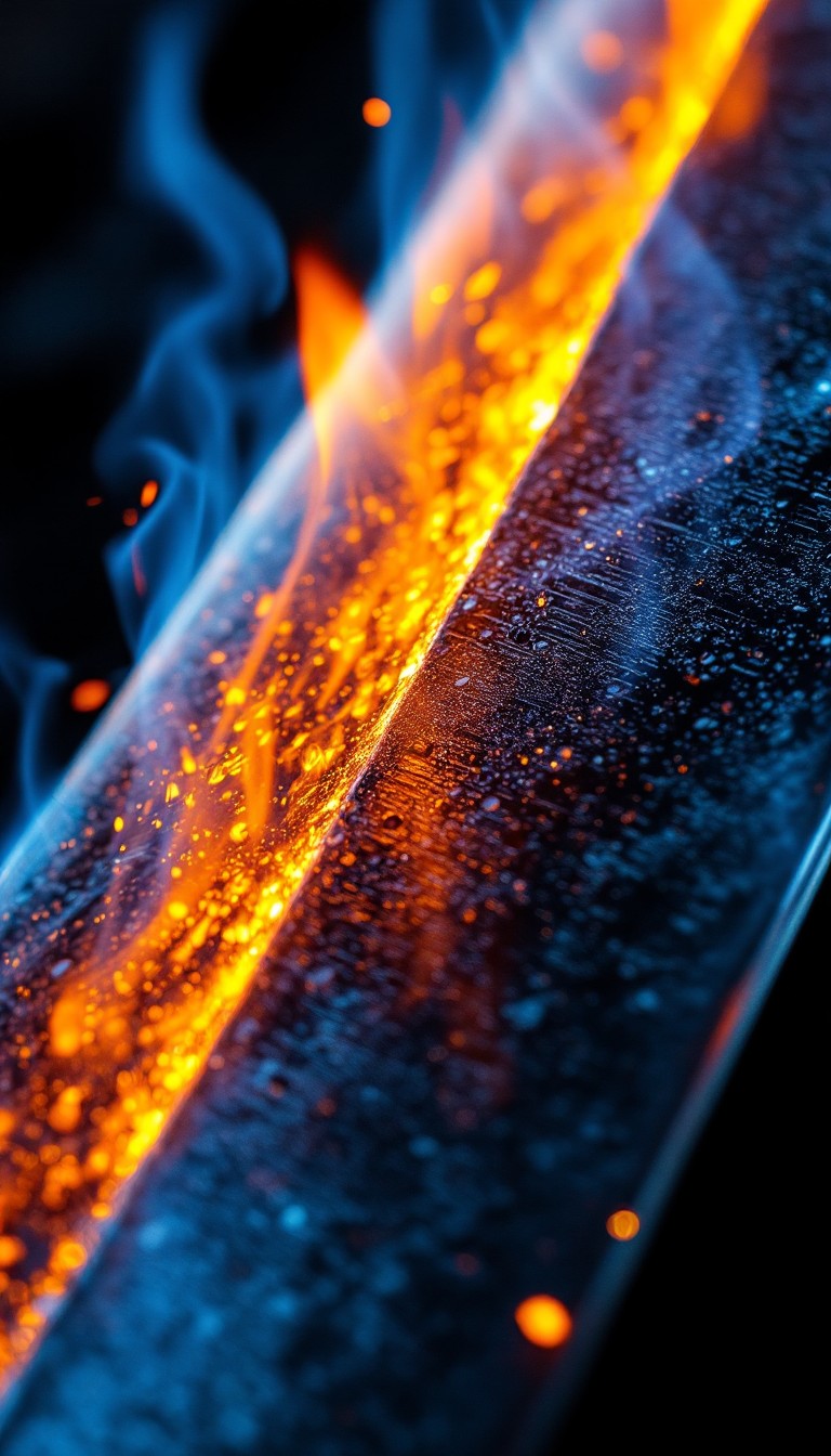Free Flame Meets Steel Image - Fire, Blade, Macro | Download at StockCake