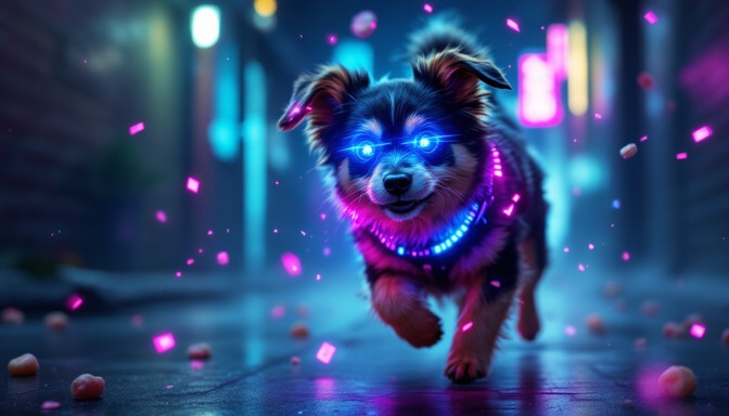 Perro Neon Free Neon Toy Dog Image - Cyberpunk, Neon, Toy | Download at StockCake