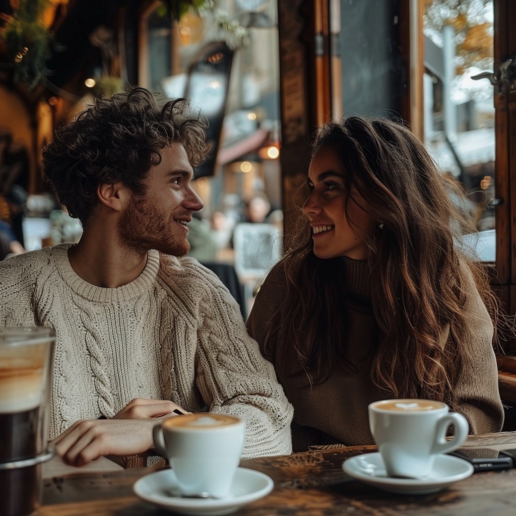 Free Cozy coffee date Image - Couple, Coffee, Cafe | Download at StockCake