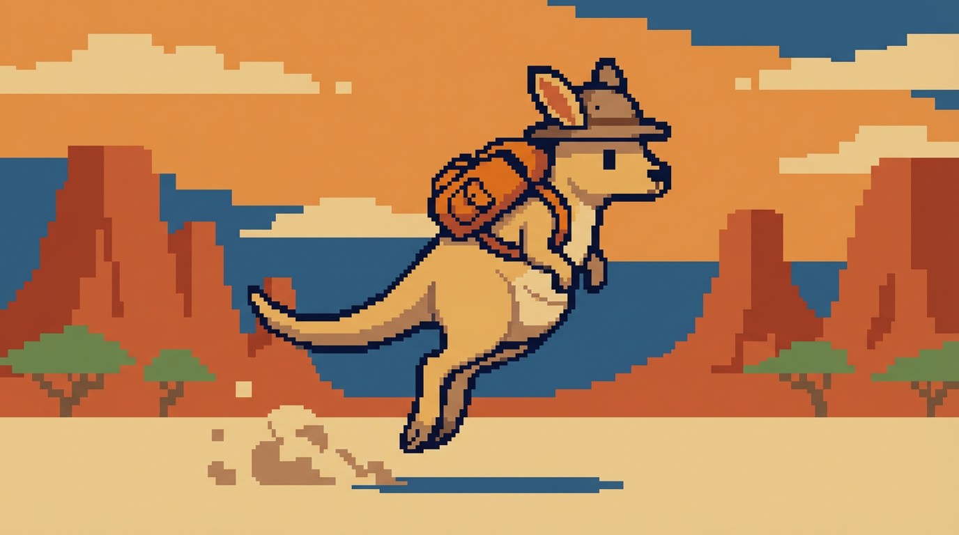 Free Outback Pixel Adventure Image - Kangaroo, Pixel, Art | Download at ...