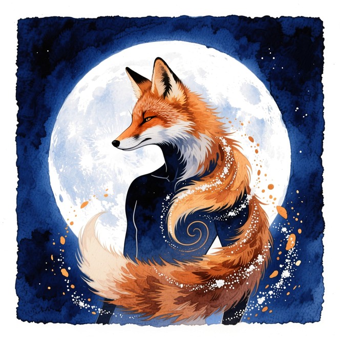 Foxes Using Energy Free Fiery Spirit Fox Image - Fox, Watercolor, Orange | Download at ...