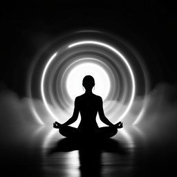 Meditator Radiating Light Free Meditation in Light Image - Meditation, Silhouette, Zen | Download ...