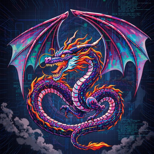 Free Neon Cyber Dragon Image - Dragon, Cyberpunk, Pixelart | Download ...