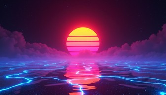 Sunset Image Neon Free Neon Sunset Reflection Image - Cyberpunk, Neon, Sunset | Download ...