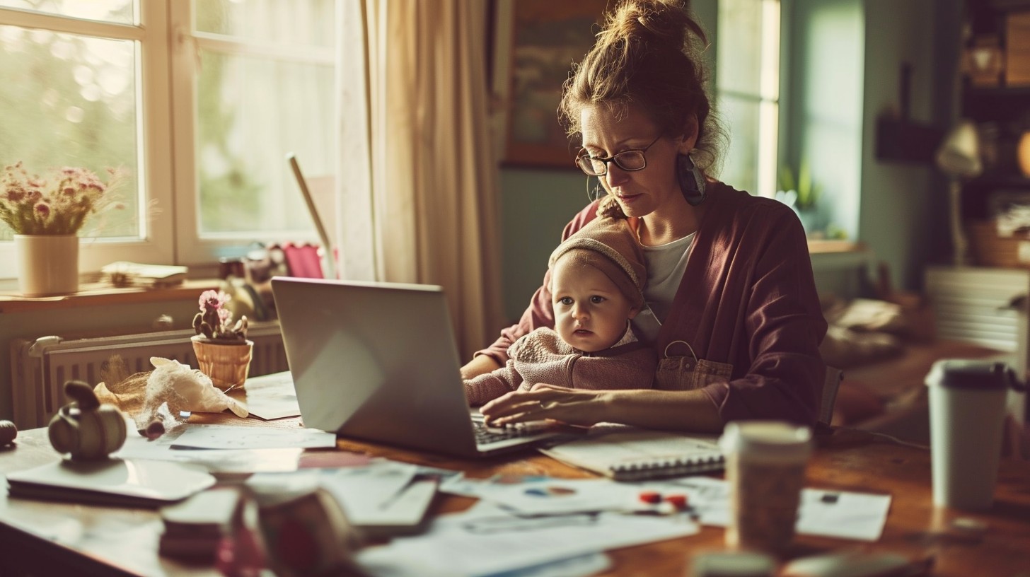 Multitasking Mom Free Working Mom Multitasking Image - Mother, Child, Laptop | Download ...