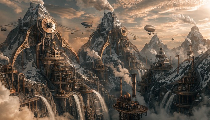 Victorian Rig Free Steampunk Mountain Majesty Image - Steampunk, Victorian, Mountains ...