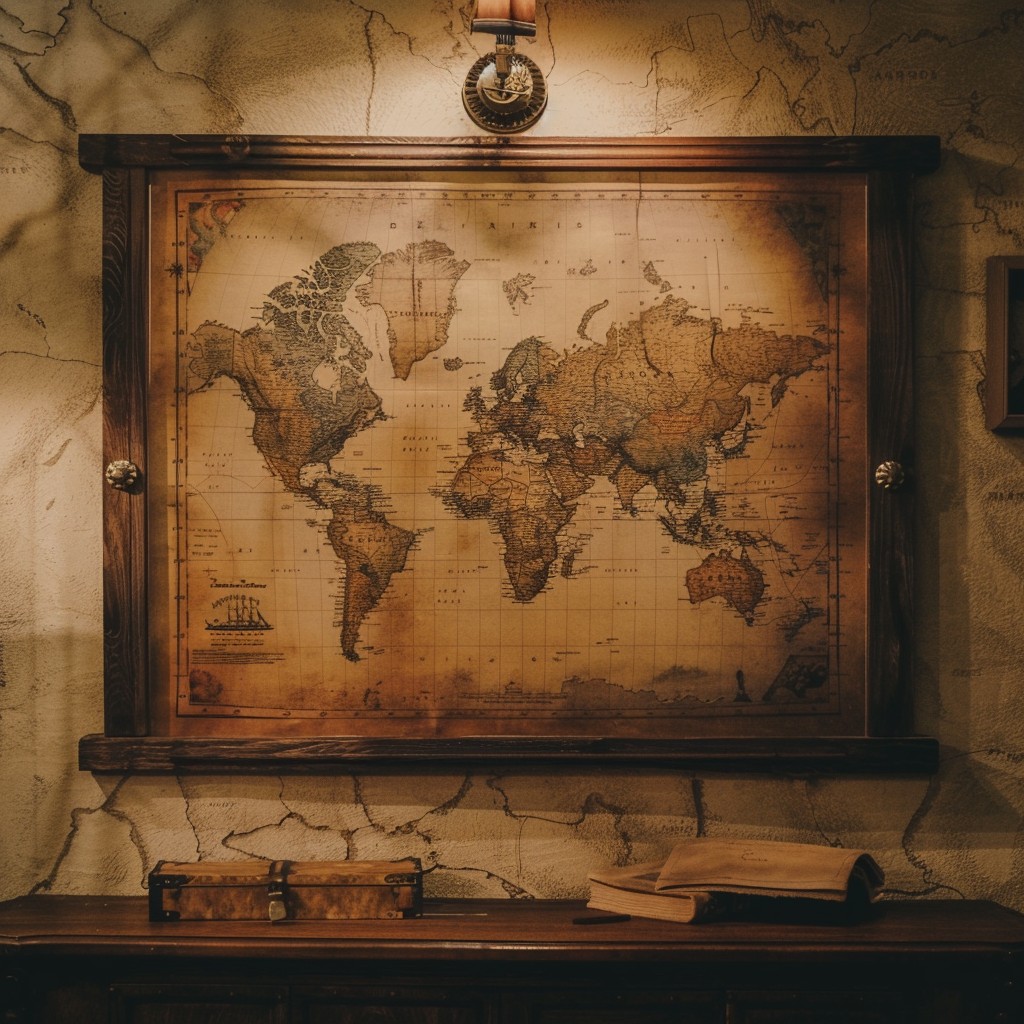 Free Vintage Map Display Image - Vintage, Map, World | Download at ...