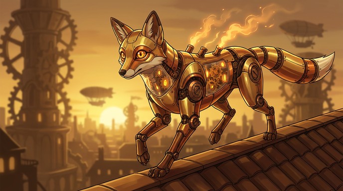 Free Clockwork Fox Creation Image - Steampunk, Mechanical, Clockwork ...