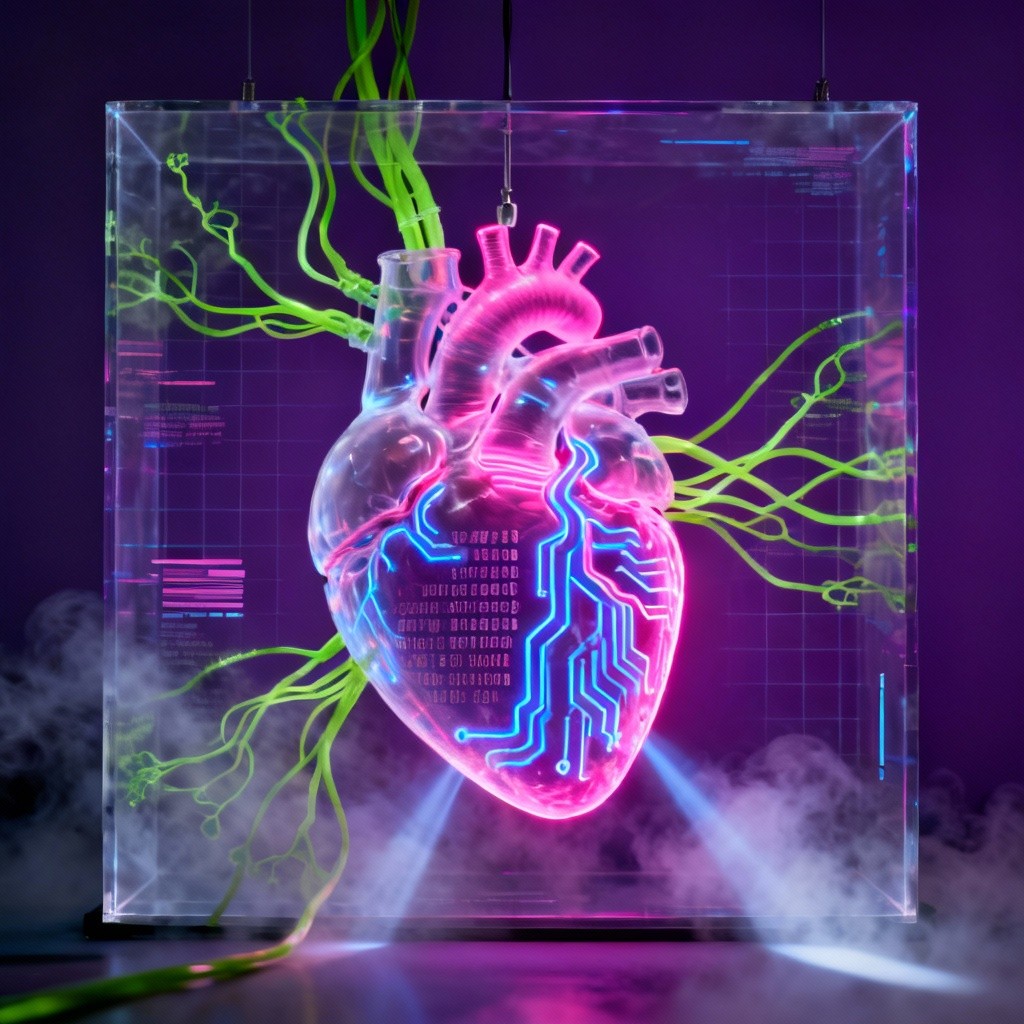 Heart Installation Free Neon Heart Installation Photo - Heart, Neon, Cyberpunk | Download ...