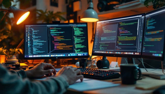 Free Digital Project Workspace Image - Technology, Workspace, Monitors ...