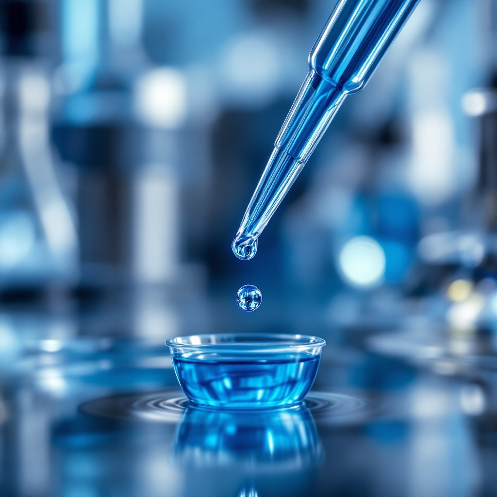 Download Precision Blue Drop Image - Laboratory, Pipette, Droplet ...