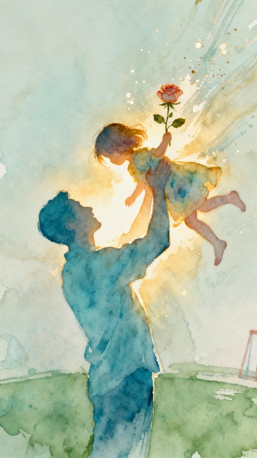 Free Father Daughter Joy Image - Father, Daughter, Watercolor ...