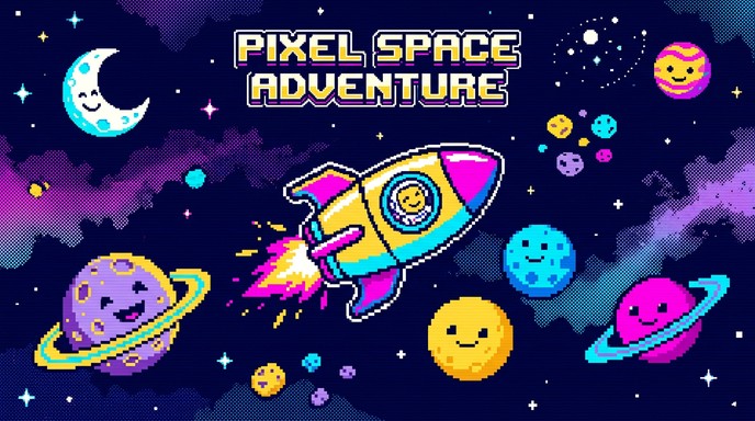 Free Pixel Space Adventure Image - Pixel, Space, Retro | Download at ...