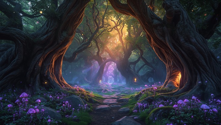 Free Enchanted Forest Pathway Image - Fantasy, Forest, Magical ...