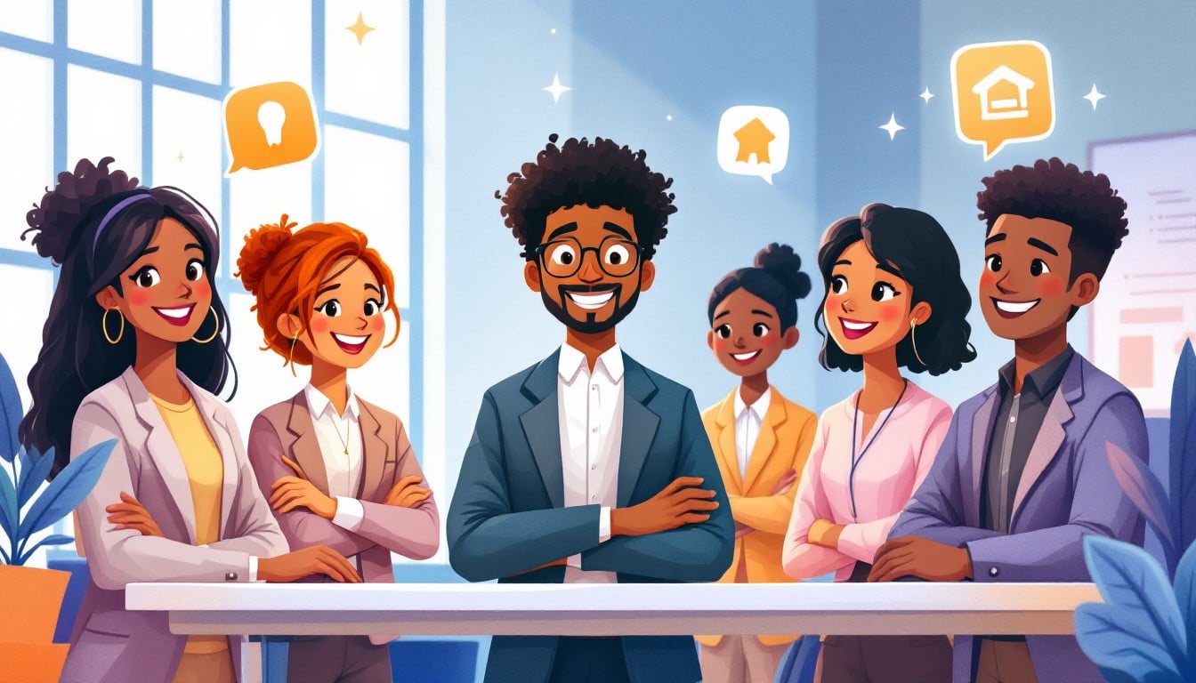 Diverse professional team