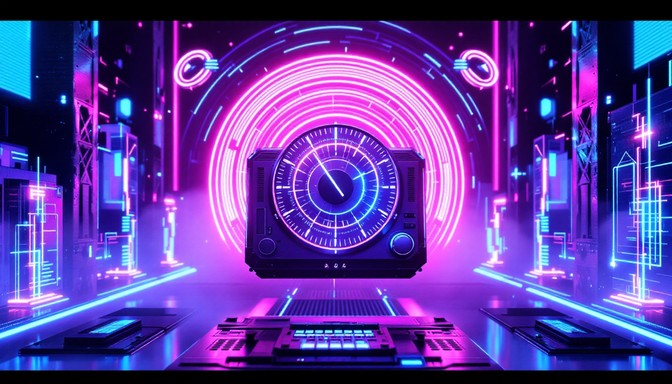 Free Neon Cyber Dial Image - Cyberpunk, Neon, Holographic | Download at ...