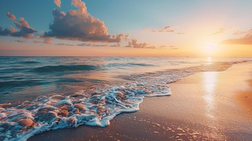 Free Sunset Beach Serenity Image - Sunset, Beach, Ocean | Download at ...
