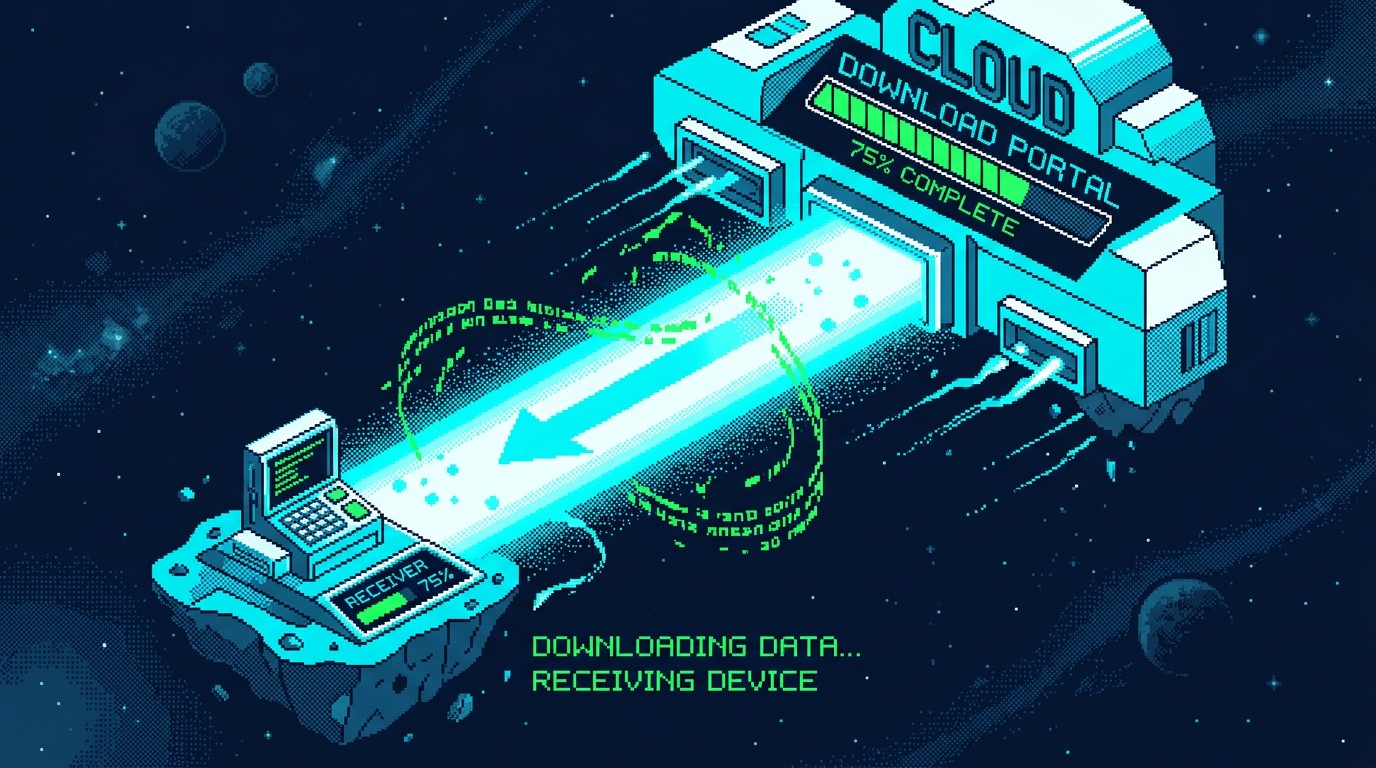 Free Cloud Data Download Image - Pixel, Isometric, Download | Download ...