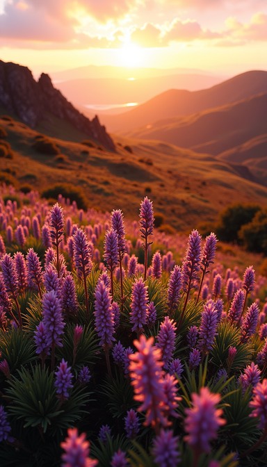 Free Purple Sunset Field Image - Tulips, Sunset, Purple | Download at ...