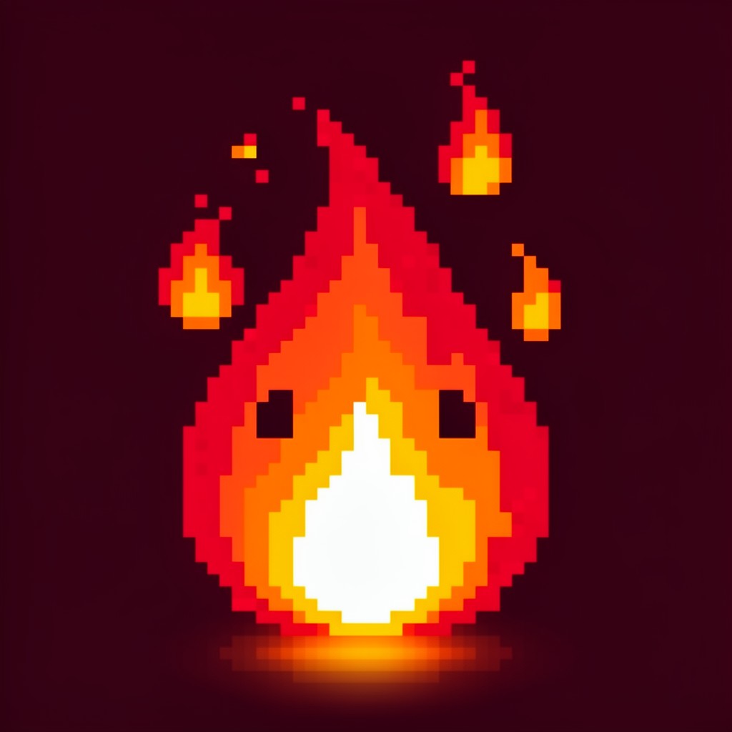 Free Pixel Fire Spirit Image - Pixel, Fire, Spirit | Download at StockCake