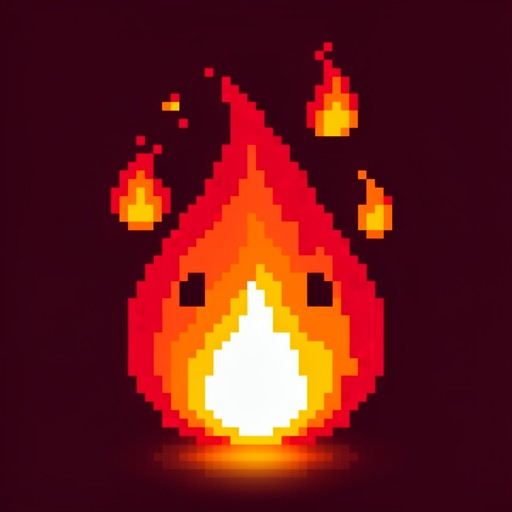 Free Dancing Fire Spirit Image - Fire, Flame, Pixel | Download at StockCake