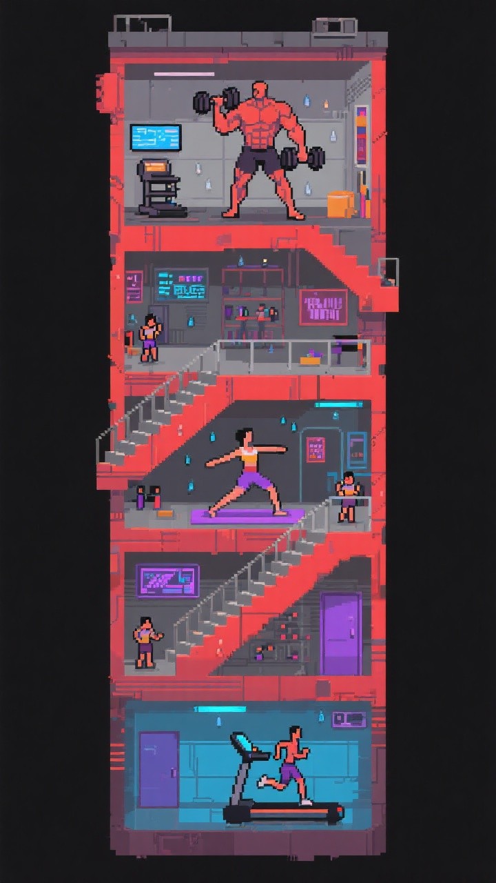 Free Pixelated Fitness Tower Image - Pixelart, Fitness, Gym | Download ...