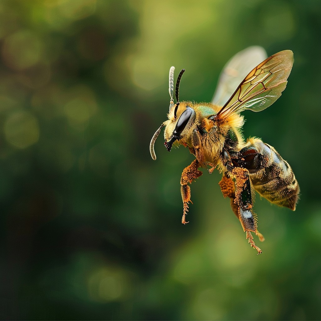 Free Bee in Flight Image - Bee, Flight, Nature | Download at StockCake