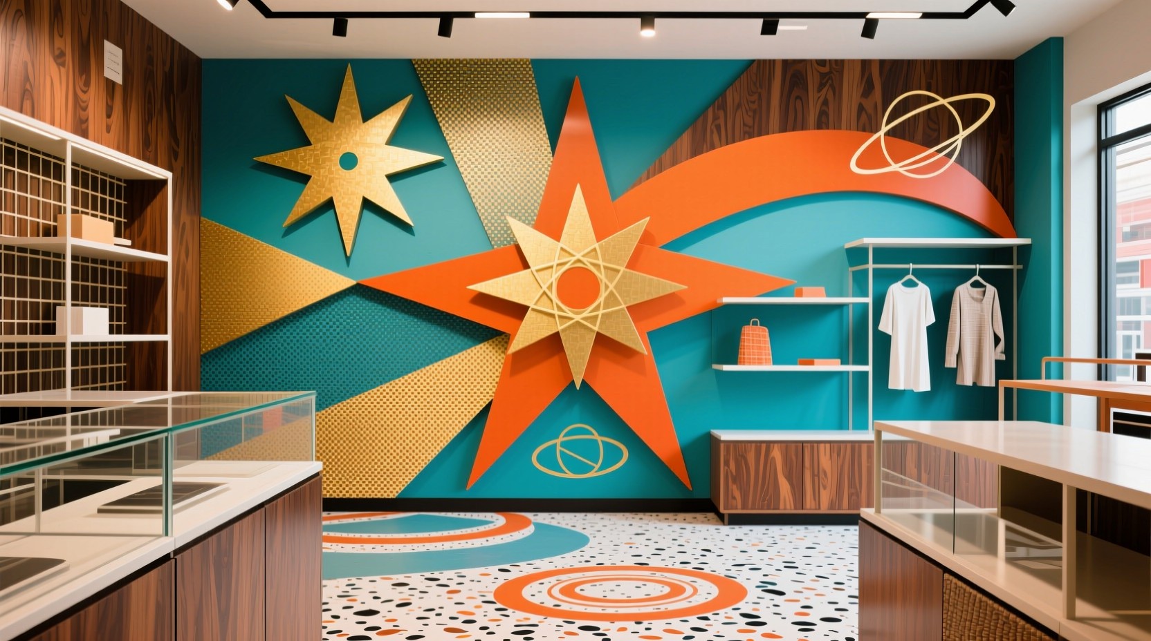 Free Retro Shop Design Image - Mid-century, Retro, Geometric | Download ...