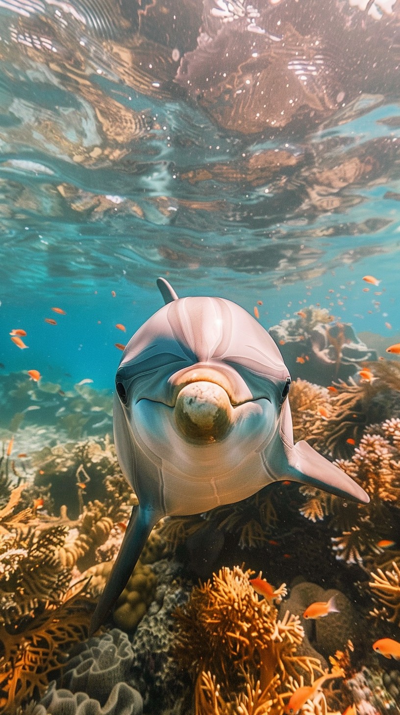 Middle Dolphin Free Smiling Dolphin Underwater Image - Dolphin, Underwater, Ocean ...