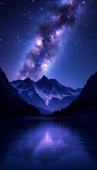 Free Cosmic Mountain Reflection Image - Galaxy, Mountains, Reflection ...