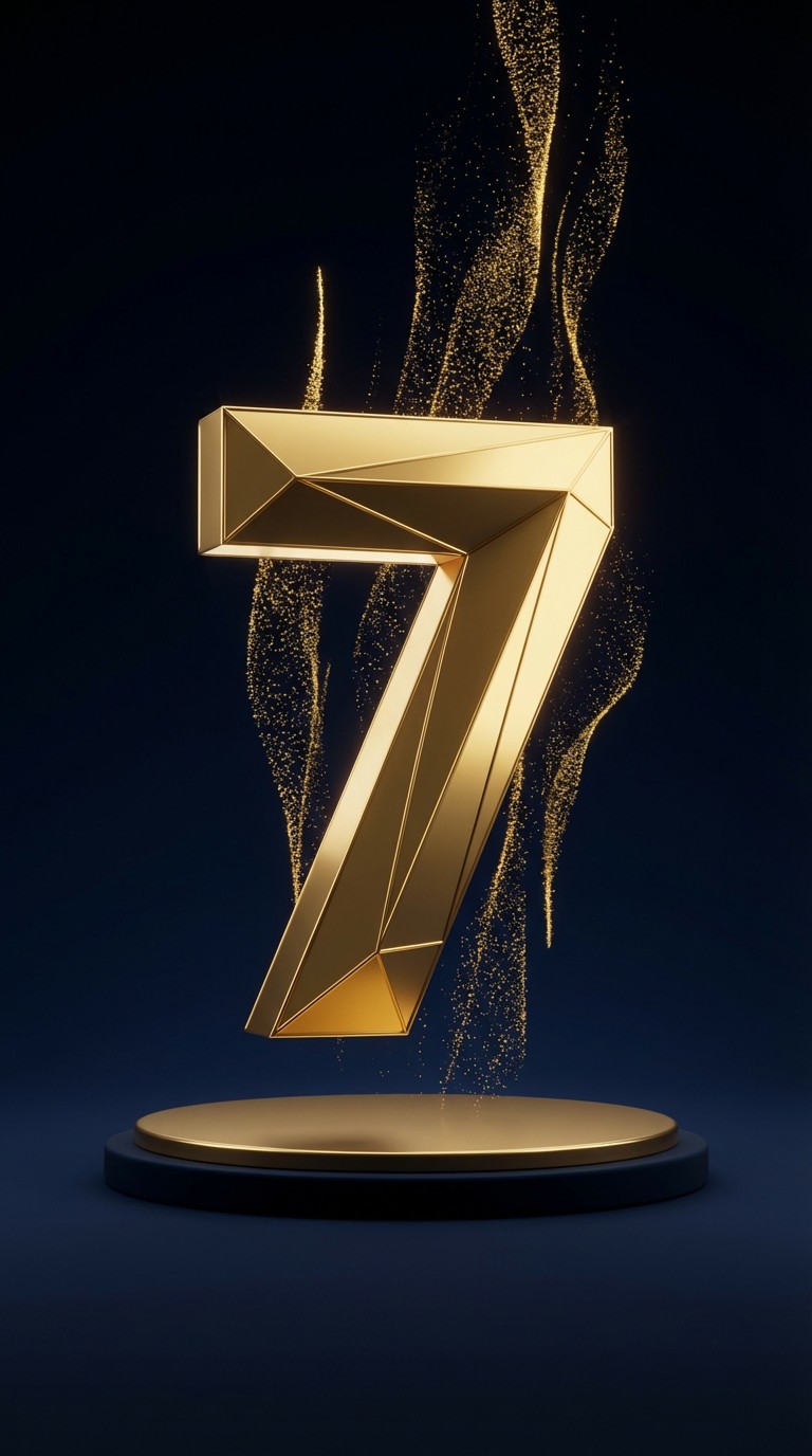 7 Gold Pdf Free Golden Seven Rises Image - Gold, Seven, Number | Download at StockCake