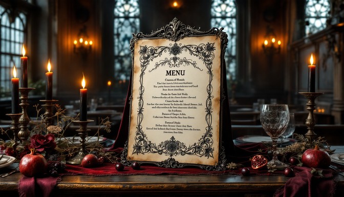 Free Gothic Victorian Menu Image - Gothic, Victorian, Menu | Download ...