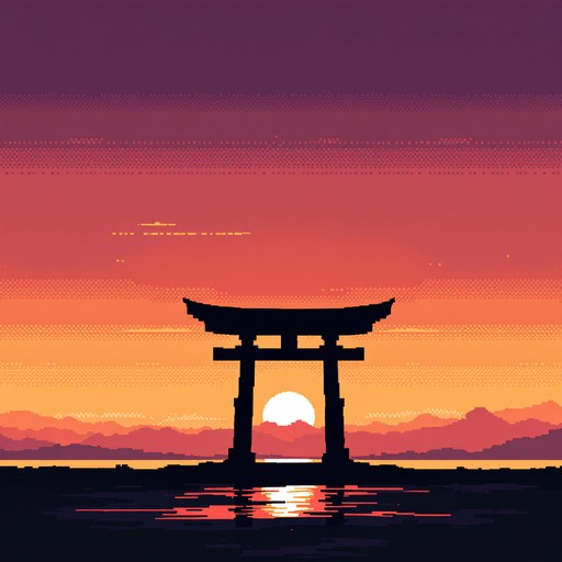Free Sunset Torii Silhouette Image - Pixel, Torii, Sunset | Download at ...
