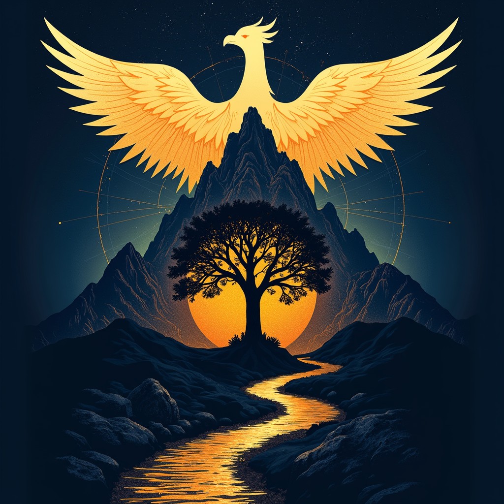 Phoenix Rising Powerpoint Theme Free Phoenix Rising Eternal Image - Phoenix, Mountain, Tree | Download ...
