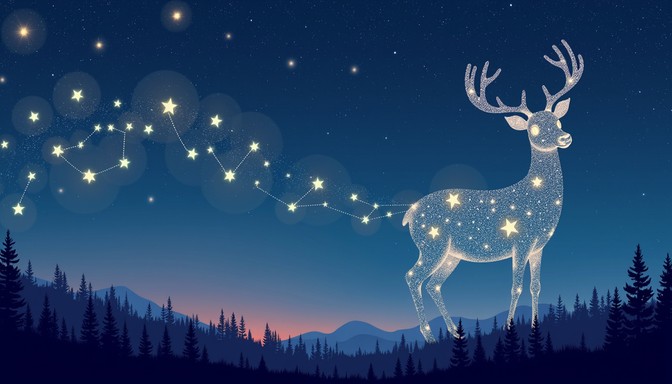 The Rising Deer Free Celestial Deer Magic Image | Download at StockCake