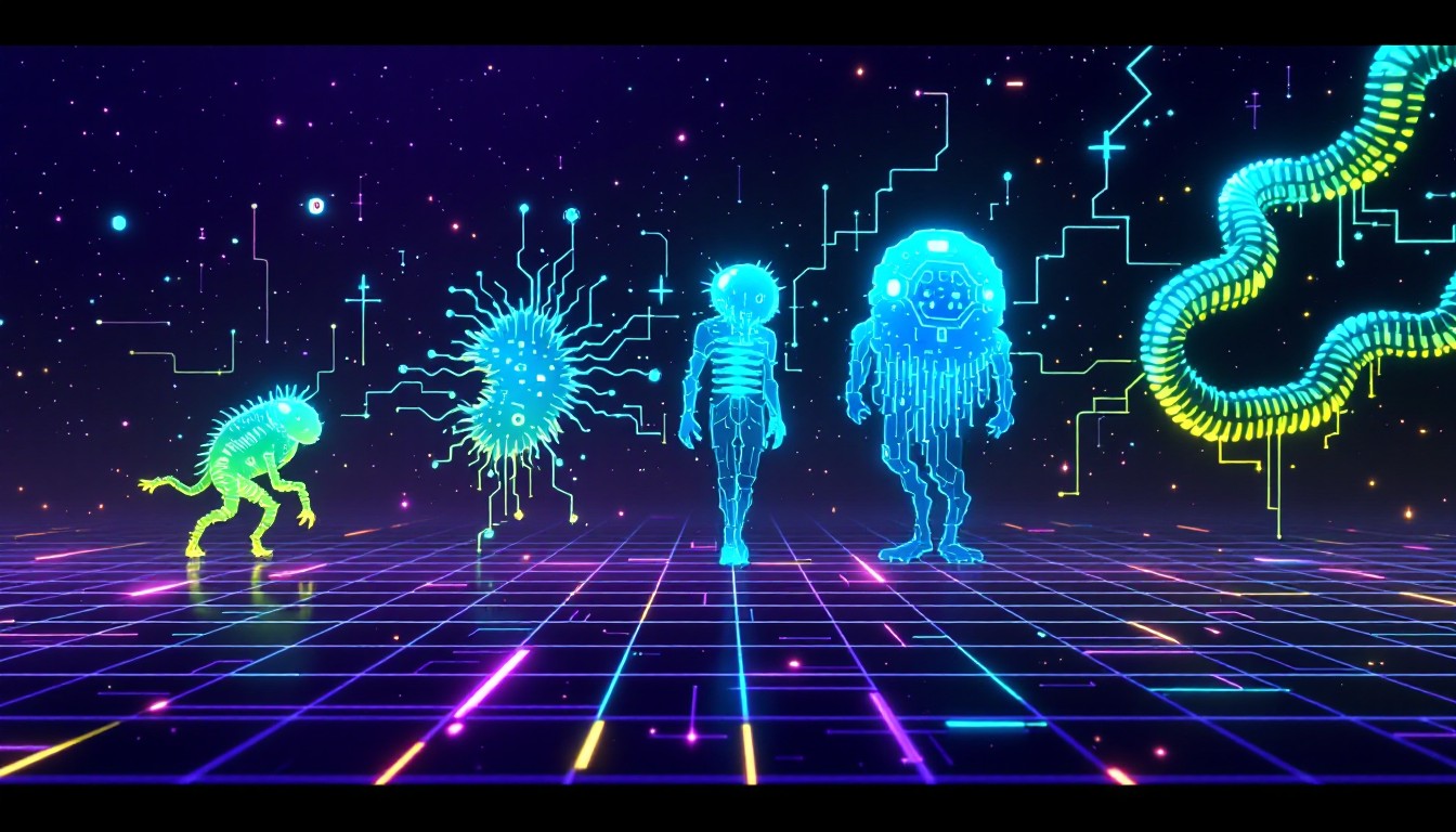 Free Glowing Pixel Evolution Image - Digital, Evolution, Pixel ...