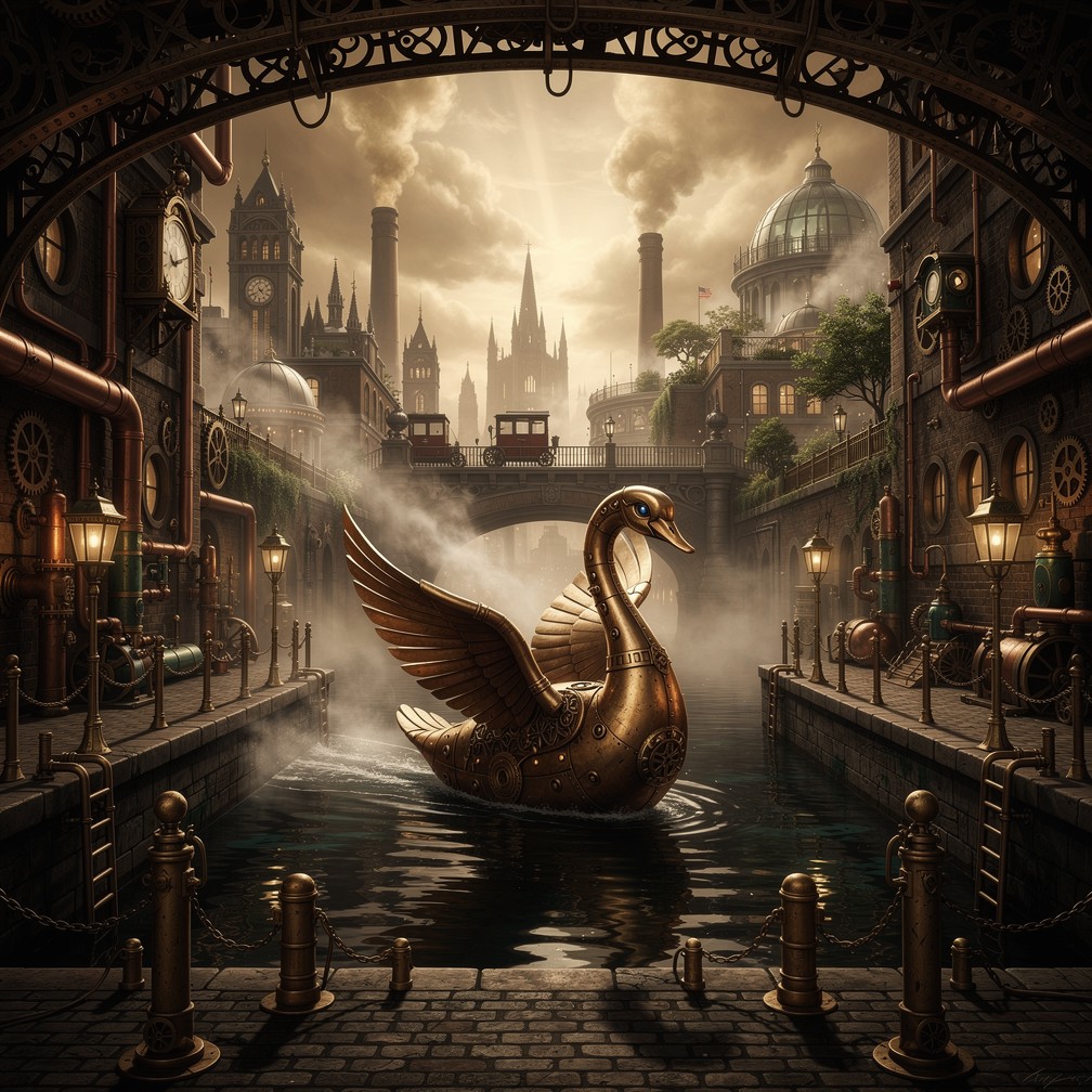 Free Brass Swan Automaton Image - Steampunk, Mechanical, Swan ...