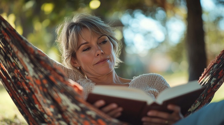 Free Relaxing reading moment Image - Woman, Reading, Hammock | Download ...