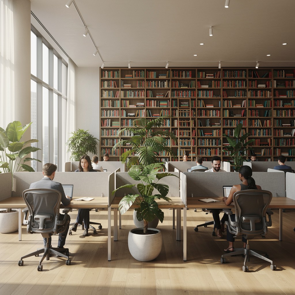 Free Modern Library Workspace Image - Coworking, Library, Workspace ...