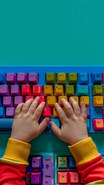 Typing Background Color Free Colorful Keyboard Typing Image - Keyboard, Colorful, Child ...
