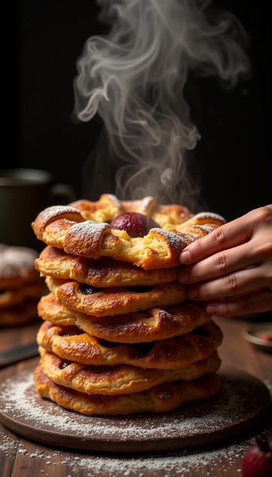 Steam Pastries Free Steaming Pretzel Stack Image | Download at StockCake