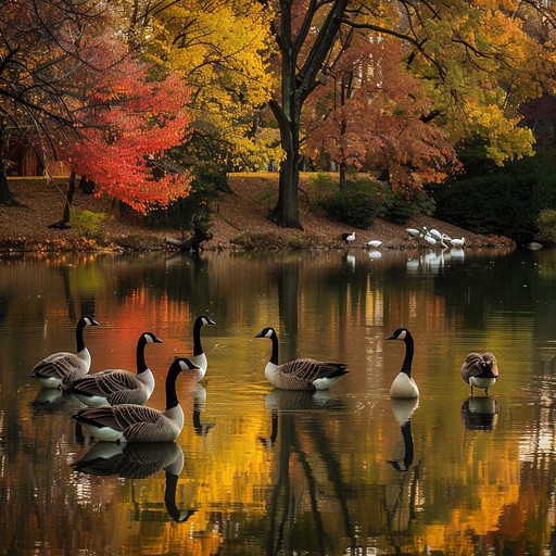 Free Autumn Lake Gathering Image - Autumn, Geese, Lake | Download at ...
