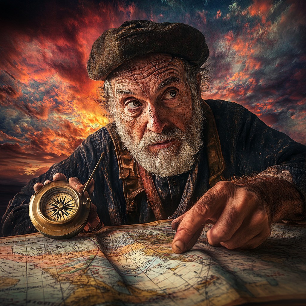 Free Navigating Ancient Maps Image - Man, Compass, Map | Download at ...