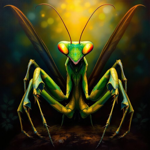 Free Majestic Mantis Artwork Image - Mantis, Insect, Painting ...