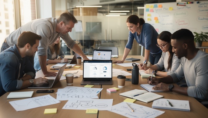 Free Team Brainstorming Session Image - Teamwork, Brainstorming ...