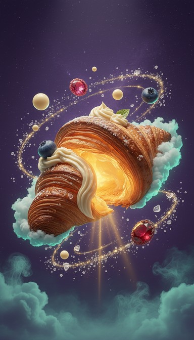Free Celestial Croissant Magic Image - Croissant, Pastry, Levitation ...