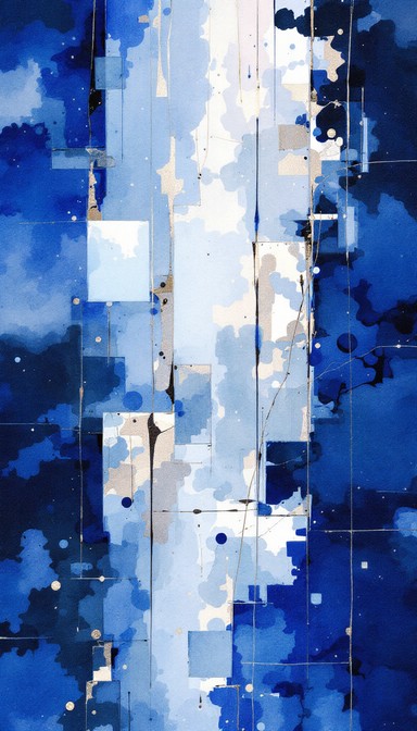 Download Cascading Blue Reflections Image - Watercolor, Minimal ...