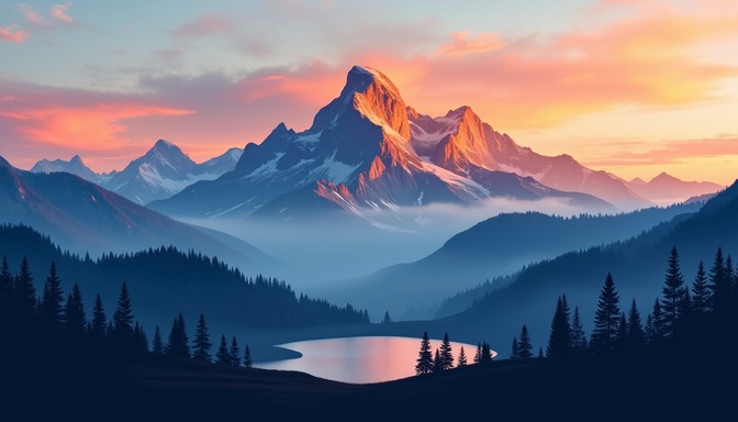 Free Majestic Mountain Sunset Image | Download at StockCake