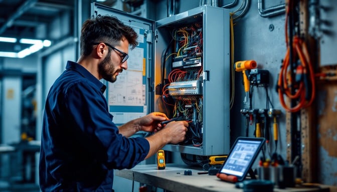 Free Precision Wiring Work Image - Electrician, Technician, Wiring