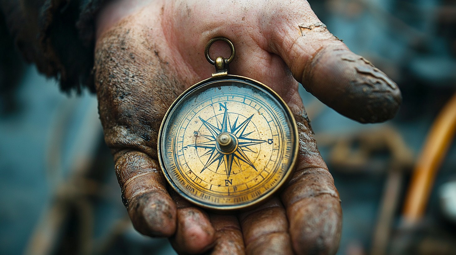 Free Compass in hand Image - Compass, Hand, Mud | Download at StockCake